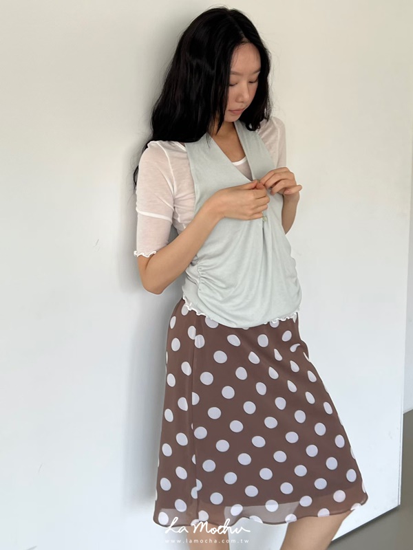 同色扣掛脖馬卡龍背心(闆娘清單)